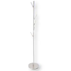 Kleiderständer Detroit aus Metall, modern, Silber, 6 Haken, von Jan Kurtz, platzsparendes Design
