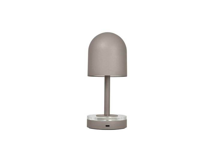 lampe à poser portable Luceo Taupe/Transparent - AYTM - Salon / séjour - Moderne - Métal - Avec abat-jour