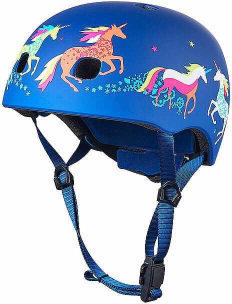 MICRO Kinder Scooter Helm Unicorn blau   52-56CM B