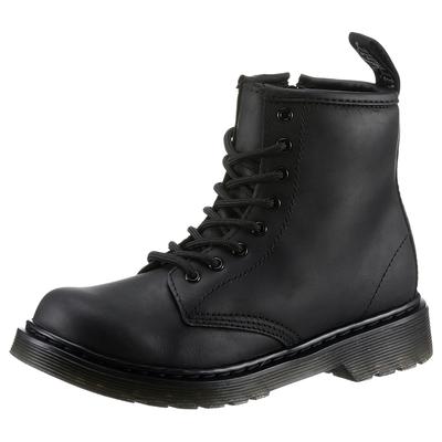 Winterboots DR. MARTENS "1460 Serena Mono J", Mädchen, Gr. 31, Warmfutter, schwarz, Leder, unifarben, Schuhe Winterboots, mit Innenreißverschluss