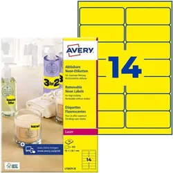 Avery Zweckform 350er-Pack Neon-Etiketten gelb