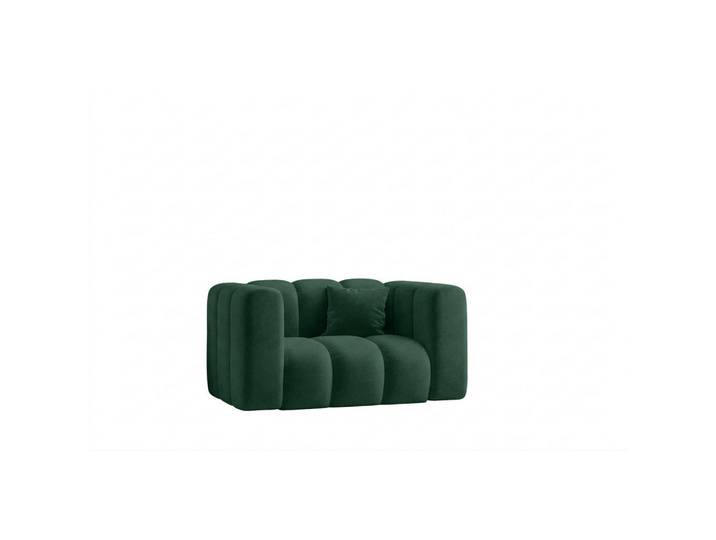 Kaiser Möbel Sessel Modularer, Modernes Design, Velvet-Stoff Riviera, Grün, Grand, Holz, 137x70x89 cm, Wohnzimmer, Sessel, Polstersessel