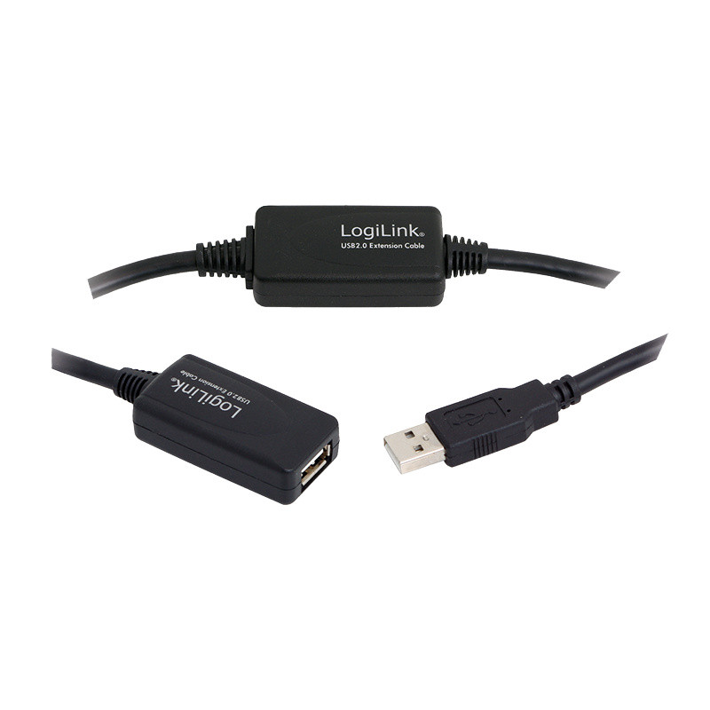 LogiLink UA0146 USB 2.0 actieve verlengkabel, 20,0 meter