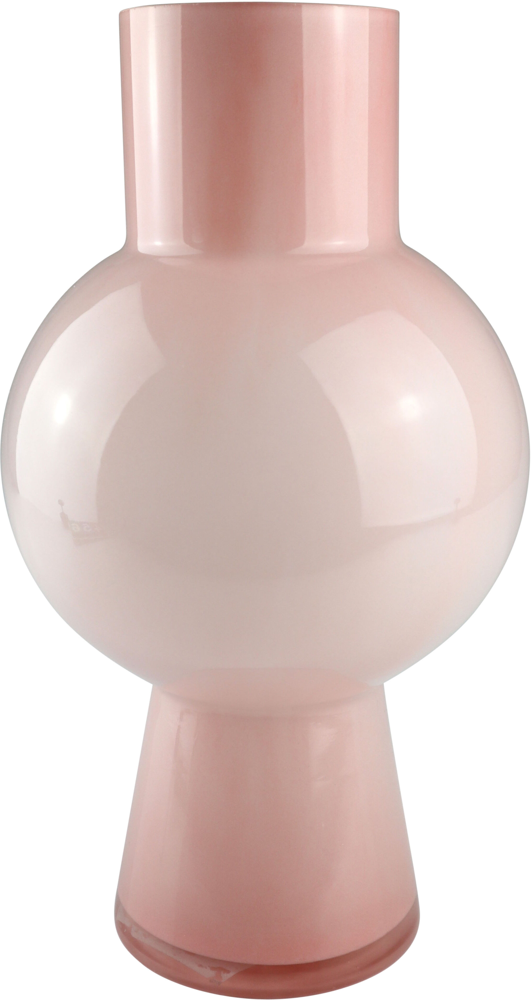 Dekovase AM DESIGN "aus roséfarbenem Glas", rosa, B:17cm H:31cm, Glas, Vasen, Dekovase, verleiht einen sanften Farbakzent rosa B/H/T: 17cm x 31cm