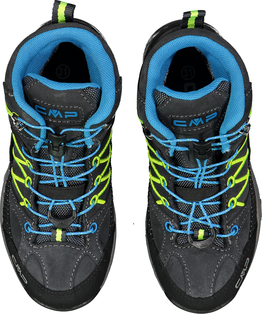 Wanderschuh CMP "RIGEL MID WP", Kinder, Gr. 28, blau, Veloursleder, Schuhe Wanderschuh, wasserdicht blau 28