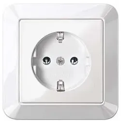 Merten SCHUKO-Steckdose pws/gl MEG2301-1019
