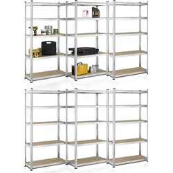 Lagerregal Basic 2er bis 8er Set 180 x 90 x 40 cm - Silber