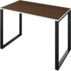 Letti Moderni Schreibtisch Fulda 110x60 cm – Schwarz mit Wengue Dekor