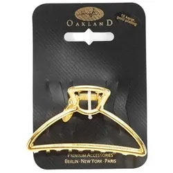 OAKLAND Haarspange mittel abgerundet vergoldet ca. 7,5 x 3,5 x 4,5cm