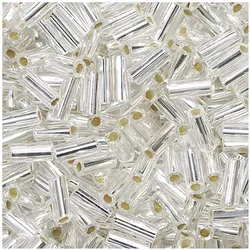 5x Knorr Prandell Rocailles 15x2 mm perlsilber VE=10g