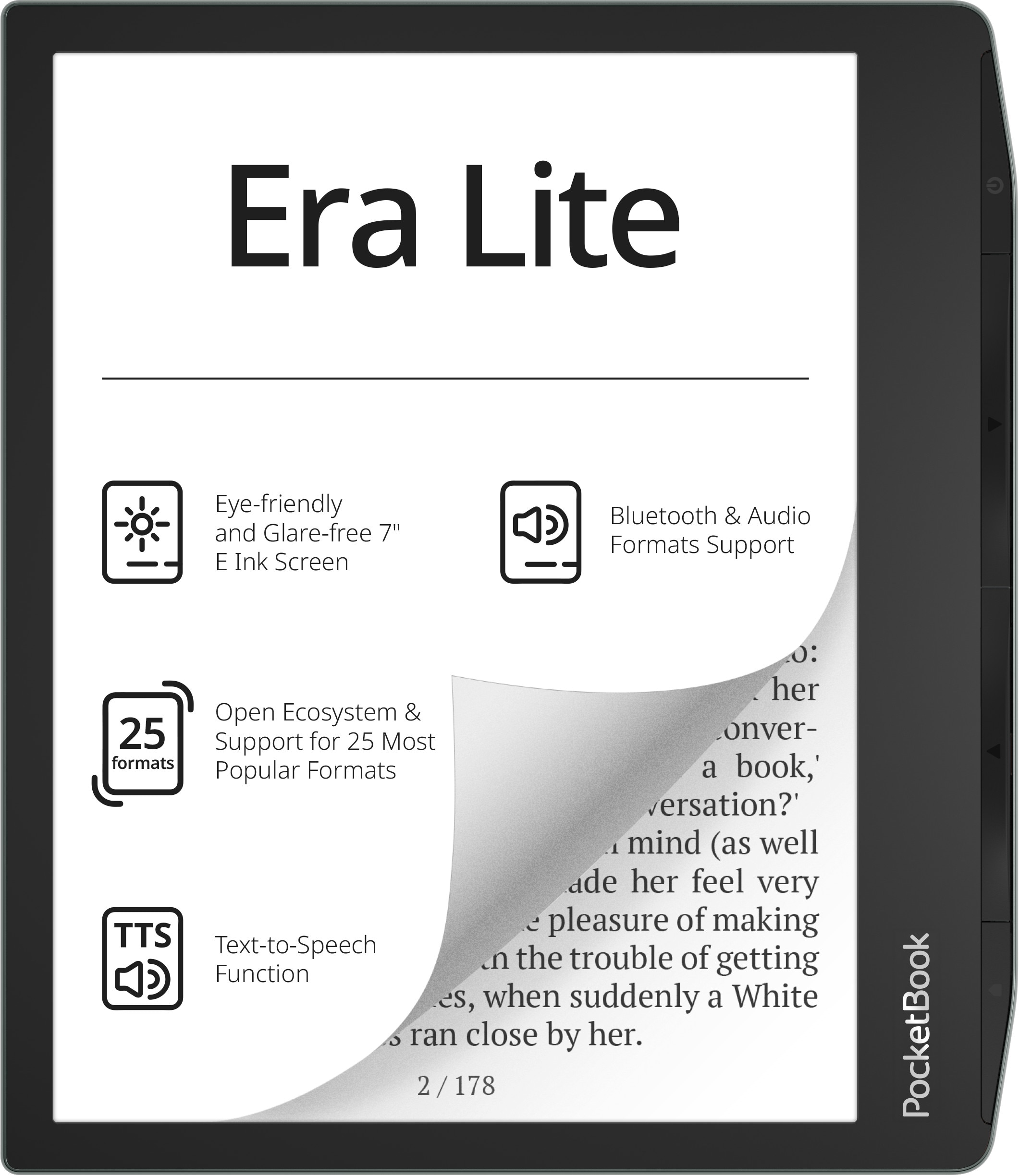 Pocketbook Readers GmbH PocketBook Era Lite Stone Green eReader mit 300 DPI 16GB PB710-9-WW-B