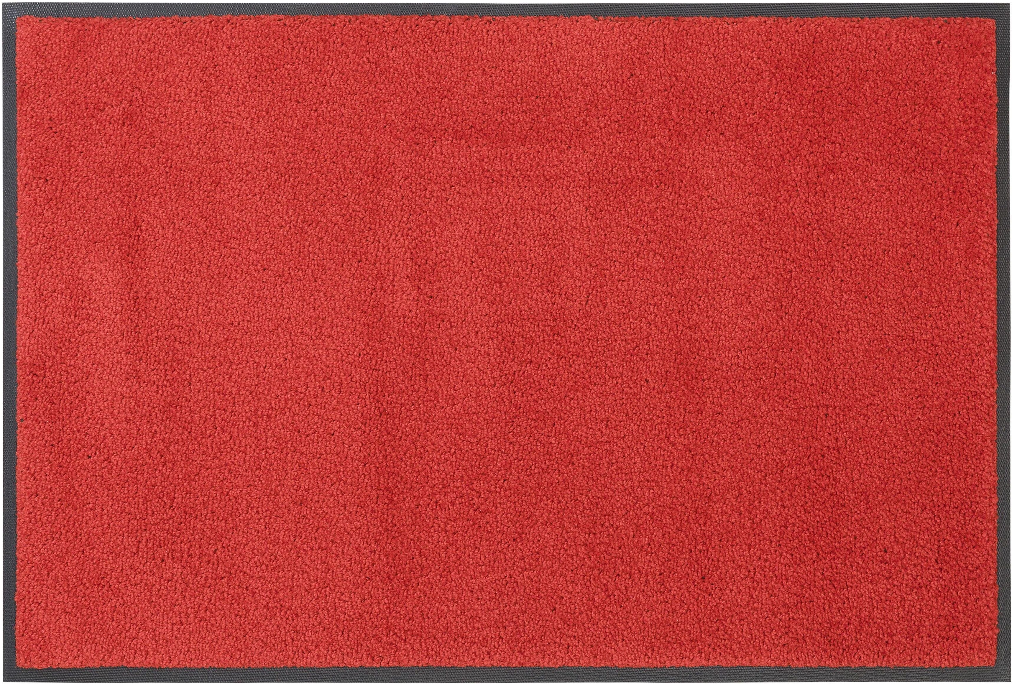 Fussmatte GOODPRODUCT "Lavea" Gr. 16, orange, B:50cm H:9mm L:75cm, Kunstfaser, Teppiche, Fussmatte, Schmutzfangmatte, Uni-Farben, In- und Outdoor-Teppich, waschbar orange B : 50cm 1 Stk., 9mm, L: 75cm