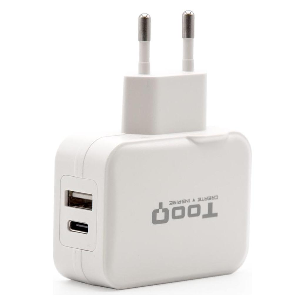 Tooq Technology TQWC-2SC02WT Ladegerät für Mobilgeräte Weiss Indoor (27 W, 2 Ports) (TQWC-2SC02WT)