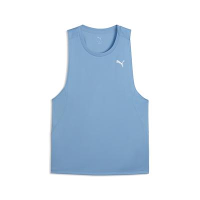 Tanktop PUMA "M RUN VELOCITY TANK (POLY)", Herren, Gr. L, blau (zen blau), Web, Obermaterial: 100% Polyester, regular fit normal, Rundhals, Tops Tanktop, Tanktop, ergonomische Schnittführung, Rundhalsausschnitt