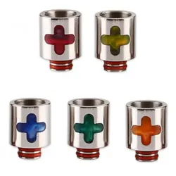 Edelstahl Resin Cross 510er DripTip Gelb