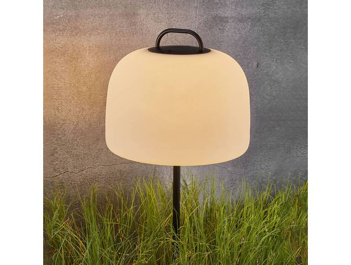 Nordlux LED-Erdspießleuchte Kettle mit Schirm Ø 36 cm Kettle, dimmbar, weiß / opal, Metall, Design