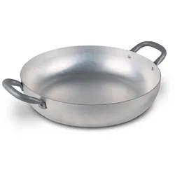 Mamù Weiße Aluminiumpfanne mit Eisengriff, Ø 22 cm, für den privaten oder professionellen Gebrauch