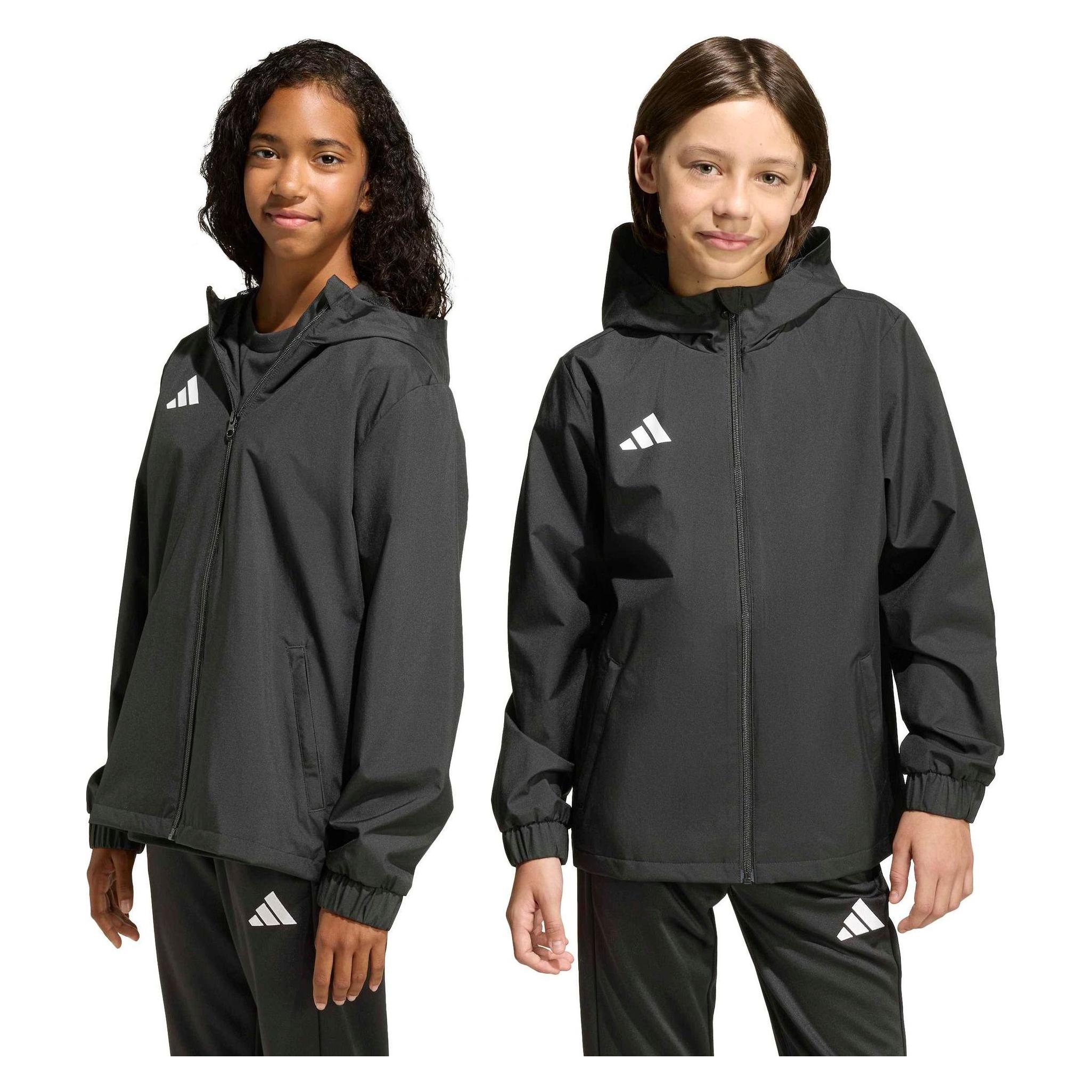 Adidas Entrada Allwetter-Kinderjacke Schwarz (128) (JZ9104)