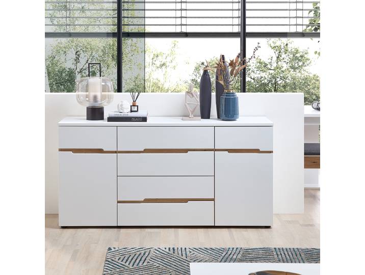 Sideboard 165 x 82 x 44cm Weiß