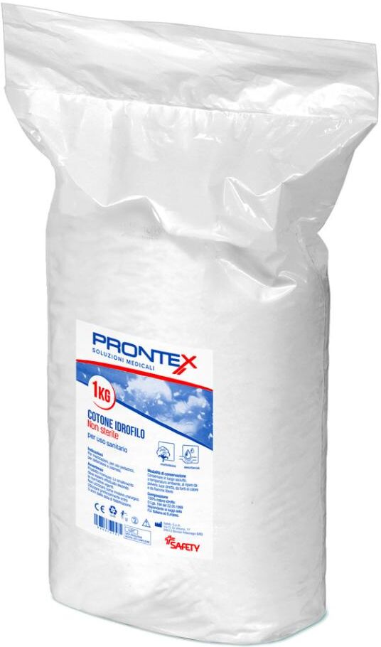 SAFETY SpA Prontex Cotone Idrofilo 1000g - Cotone per Uso Sanitario, Cosmetico e Pediatrico