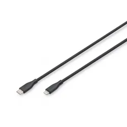 Digitus Lightning Silikon Anschlusskabel, USB-A - Lightning 1m, schwarz