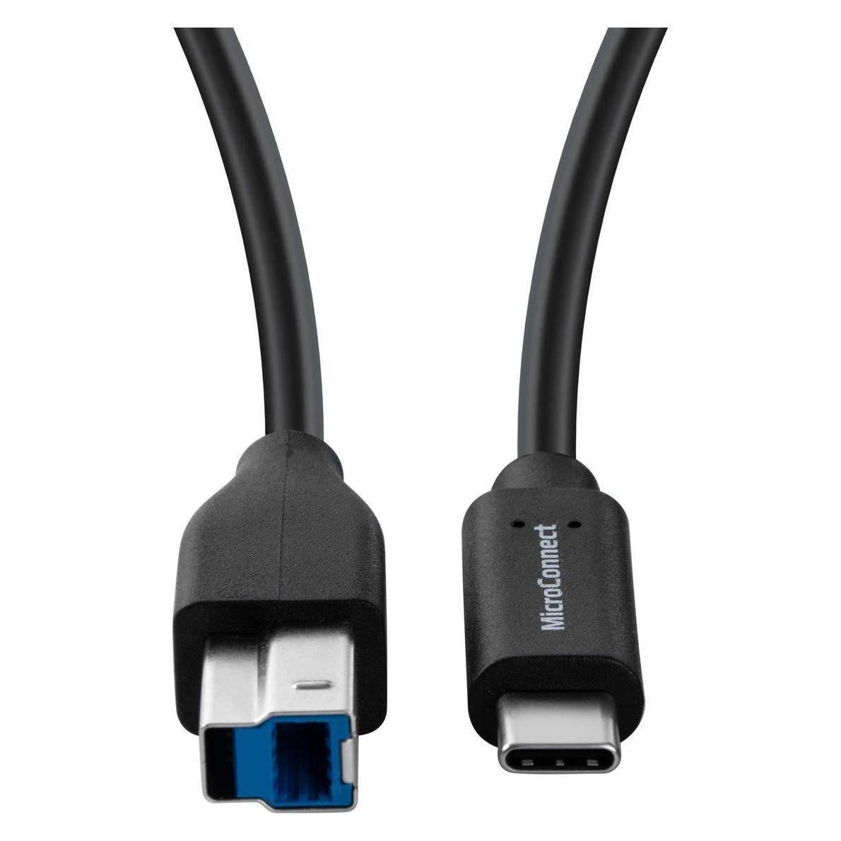 MicroConnect USB-Kabel USB C - USB B (1 m, USB 3.2 Gen 1) (USB3.1CB1)