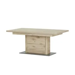 Primo Säulentisch ausziehbar Lantis ¦ holzfarben ¦ Maße (cm): B: 100 H: 77