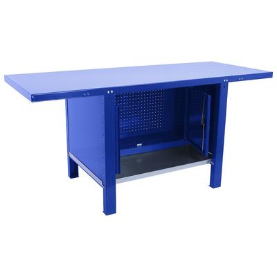 SimonRack Industriewerkbank mit Schrank, 1500x730 mm, Hohe strukturelle Steifigkeit, Tragfähigkeit 700 kg, Blau - BT-6 PRO