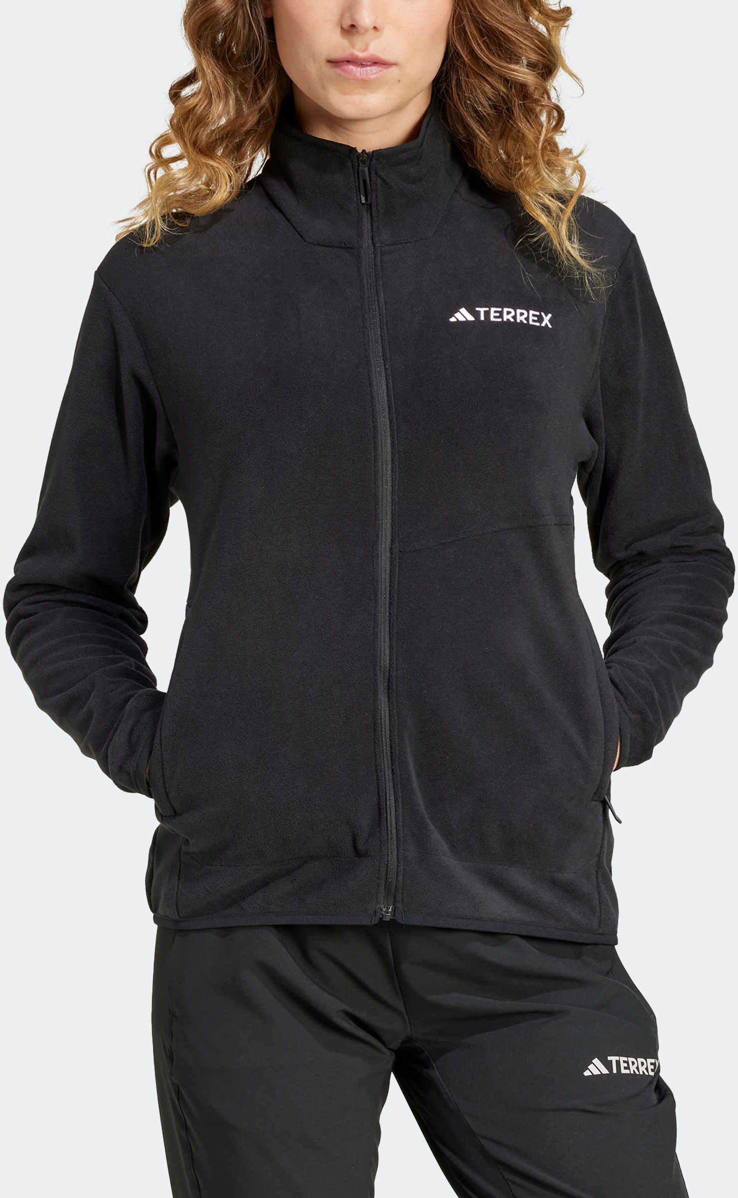 Fleecejacke ADIDAS TERREX "MULTI", Damen, Gr. XS, schwarz, Obermaterial: 100% Polyester, normal, Jacken Fleecejacke schwarz XS