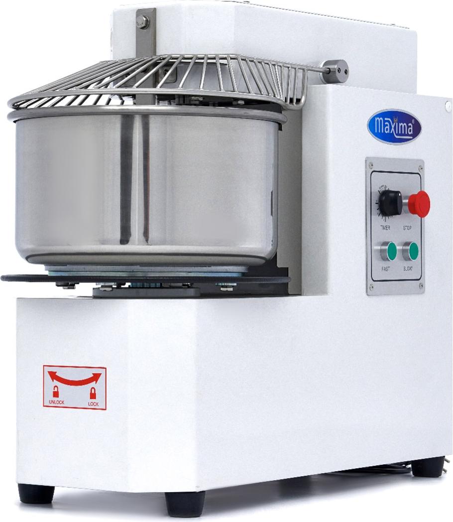 Maxima - Gastro Teigmischer - 20 l - 12 kg Teig - 2 Geschwindigkeiten - Abnehmbare Schüssel