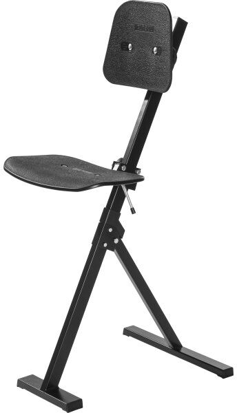 Global Ståstøttestol, Sort, Plast, Lakeret Stel, 50-85cm