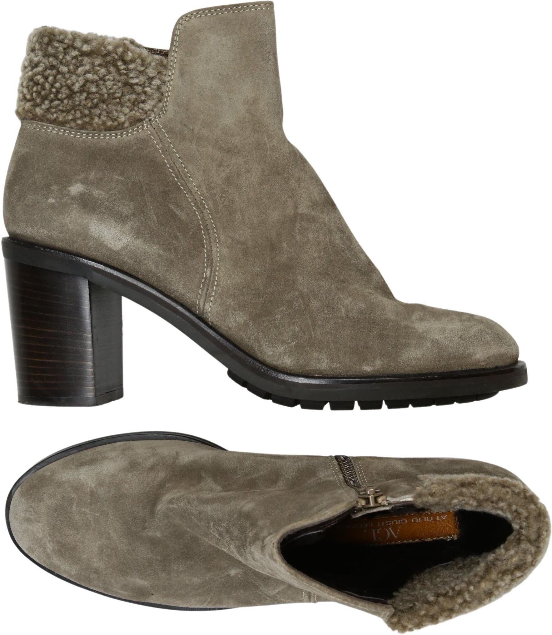 AGL Attilio Giusti Leombruni Damen Stiefelette, Beige, Gr. EU 41, Leder - Second Hand