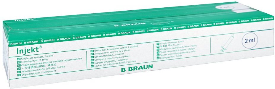Braun Injekt Spritzen mit zentr. Konus Luer