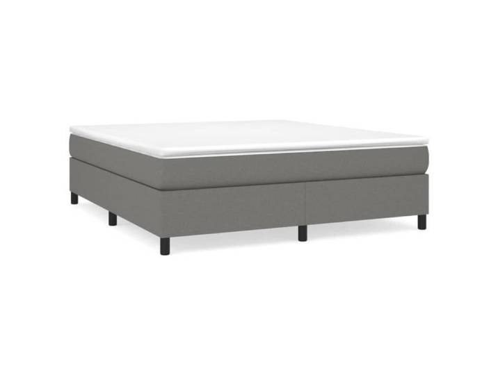 Sommier tapissier - AKOZON - 160x200 cm - Gris foncé - À ressorts - 2 places