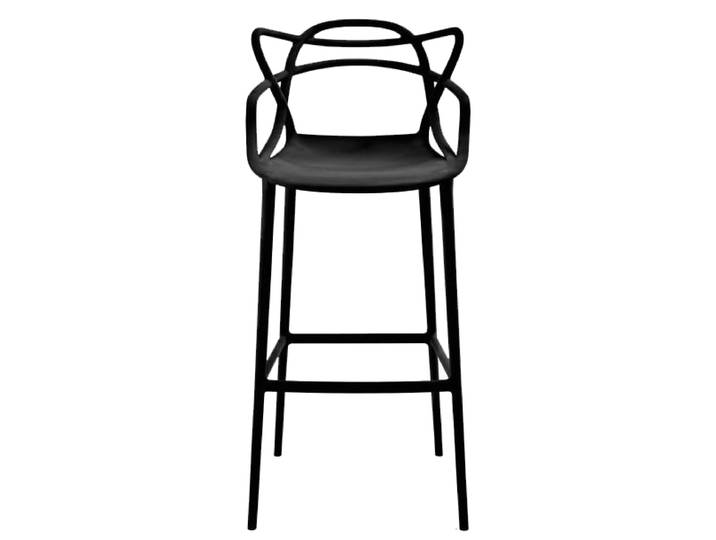 KARTELL tabouret MASTERS STOOL H 75 cm (Noir - Technopolymère thermoplastique recyclé soft touch)