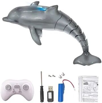 JoyToys Remote Control Dolphin Toy With LED Light For Kids gray