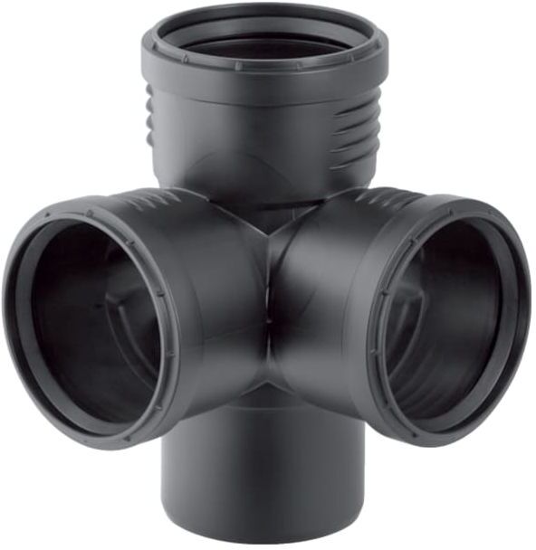 Geberit Silent PP Eckabzweig 390459141 DN 90/90/90, 87,5Grad, schalloptimiert