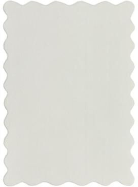 Garvee Scalloped Modern Solid Thick Plush Area Rug