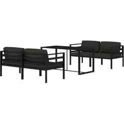 Helloshop26 - Gartenmöbelset Outdoor-Möbel 5-teilig mit Kissen anthrazitfarbenes Aluminium 02_0016297