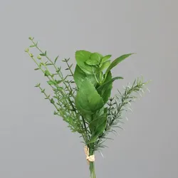 Kunstpflanze Kräuterbündel 29 cm Kunststoff Grün