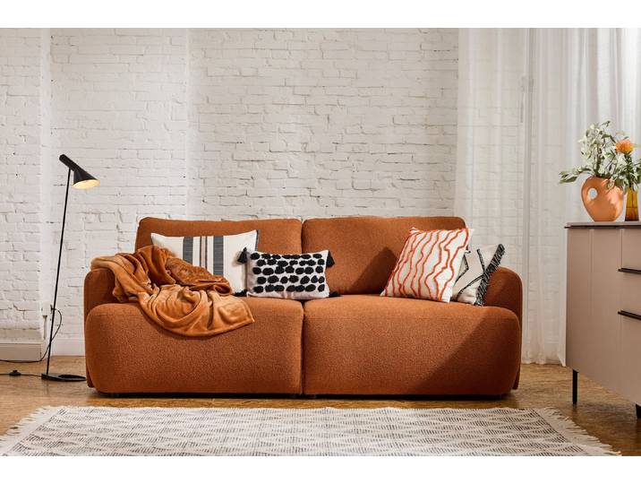 TOM TAILOR HOME Big-Sofa SO SOFT SOFA – klare organische Form mit ausgewogenem Sitzkomfort, 225/287 x 110 cm, im schönen Boucléstoff SLO