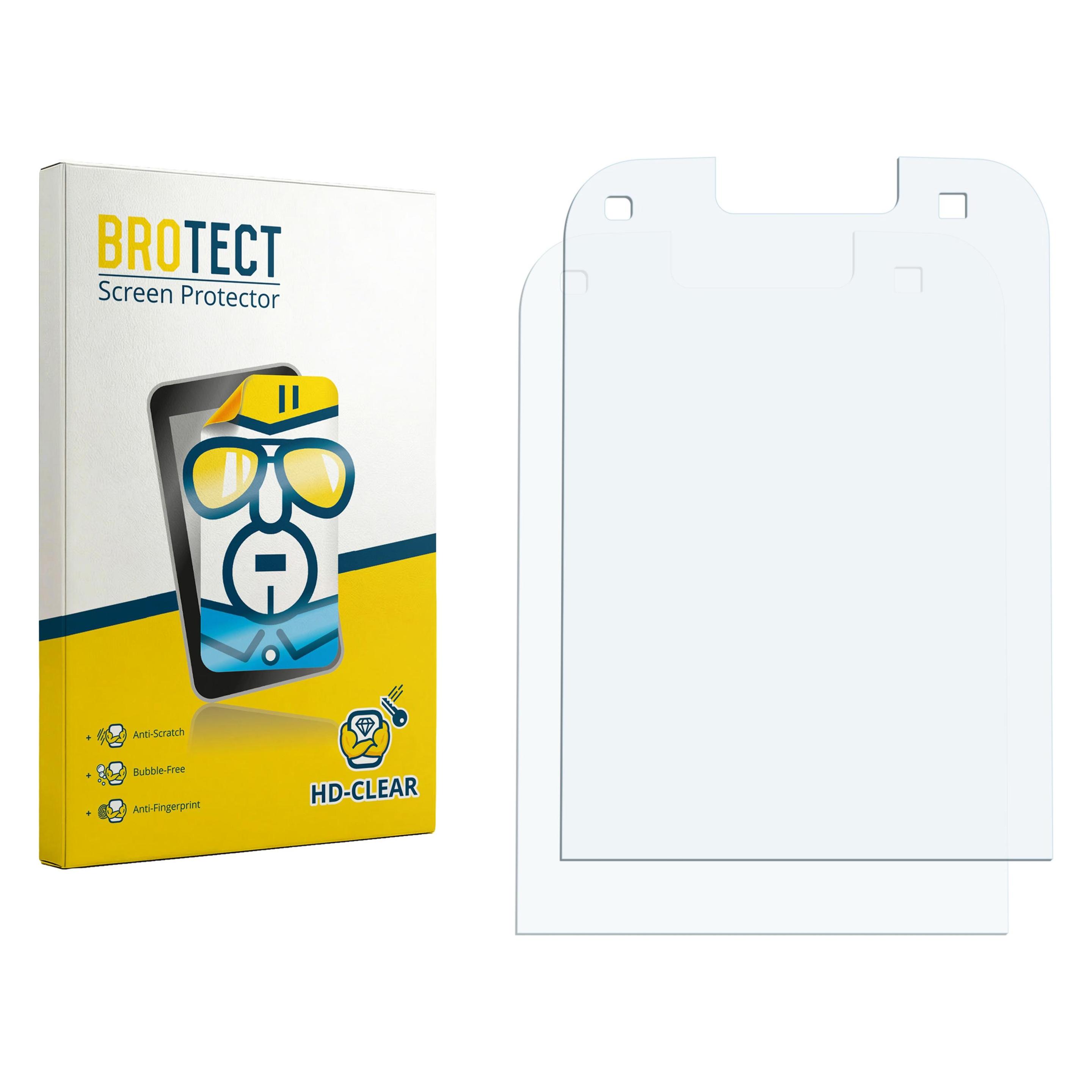 Brotect Schutzfolie für Nokia E52 Displayschutz Displayschutzfolie Folie Klar Transparent (2 Stk., Nokia E52) (1802773)
