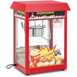 Royal Catering Popcornmaschine 1500 W 5 kg/h rot beleuchteter Innenraum Profi-Popcornautomat, Fun Kitchen, Rot