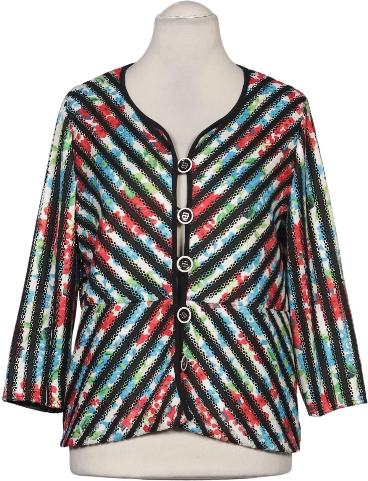 Kriss Trading Sweden Damen Blazer, Mehrfarbig, Gr. L, Synthetik - Second Hand