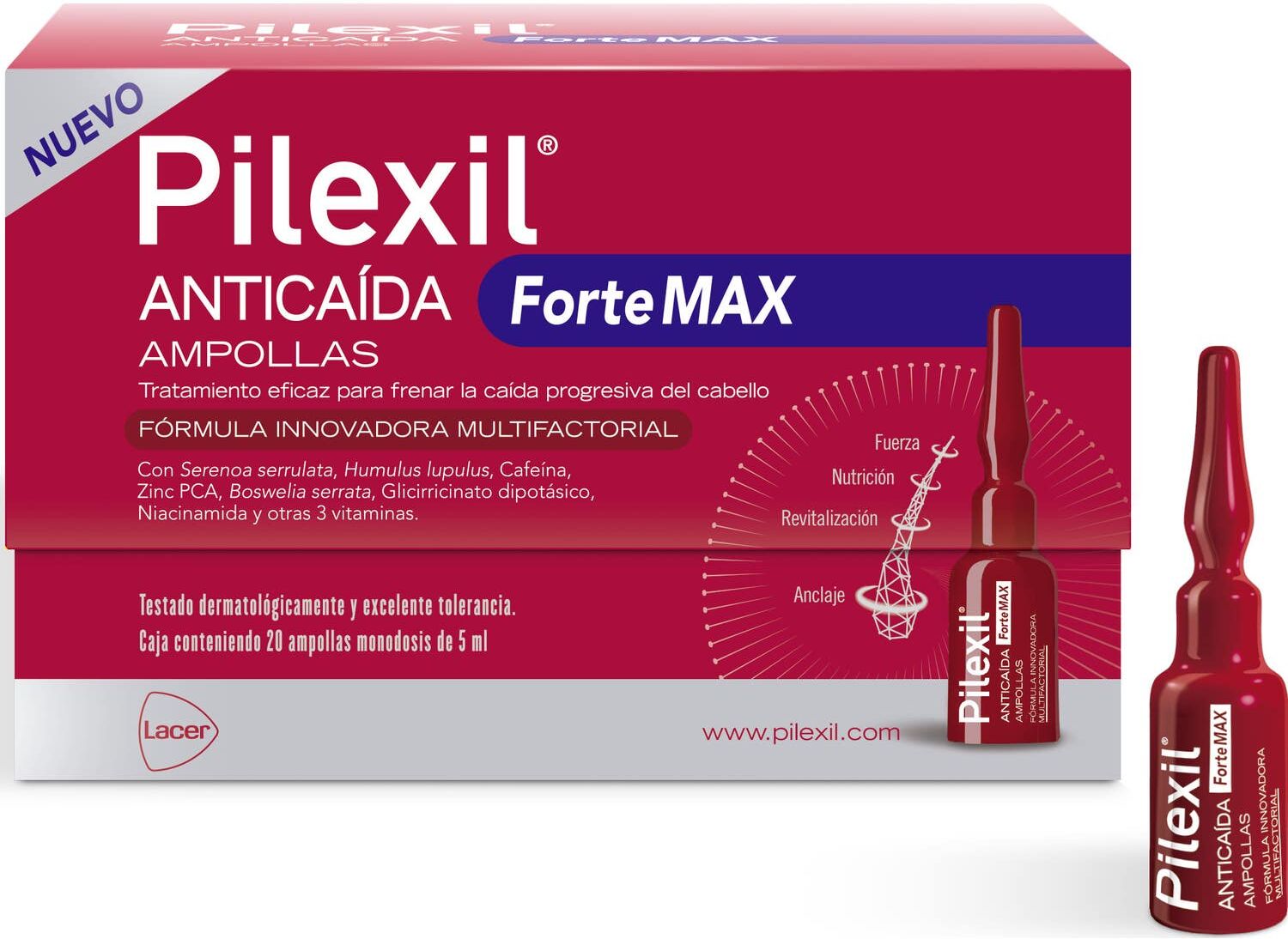 Pilexil Anticaída Forte Max Ampollas 20x5ml