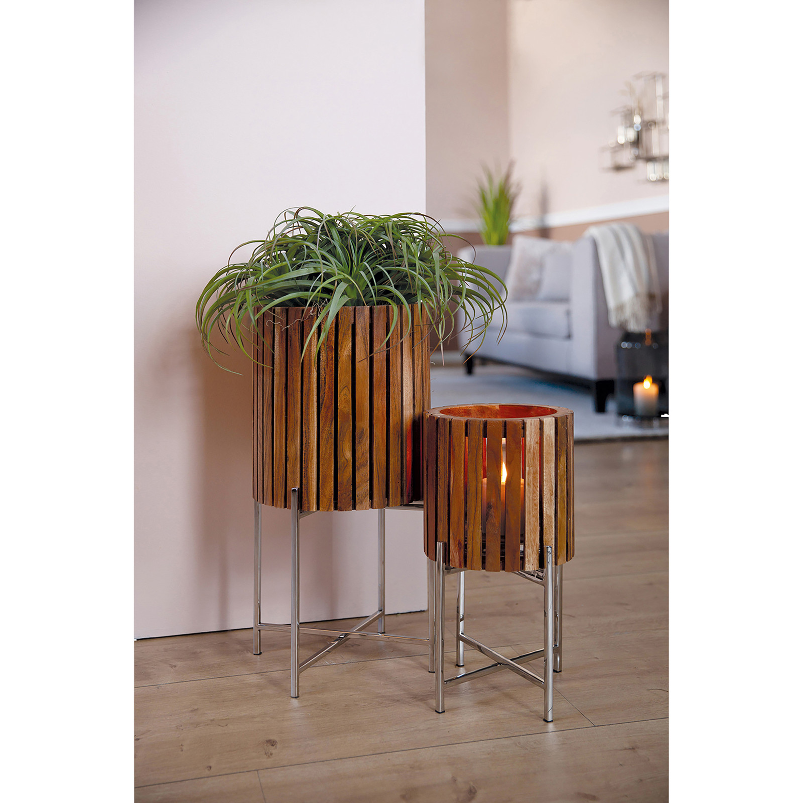 home24 Bloempot Berkley Bruin 43 cm