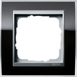 Gira Abdeckrahmen 1fach klar schwarz 0211736