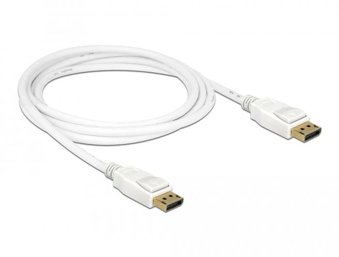 Delock Kabel DisplayPort 1.2 Stecker/ DisplayPort Stecker 4K 3m weiß