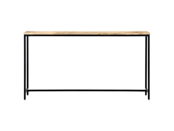 Konsole aus Mango Massivholz, 140x35x76cm, Industrial mit Schwarzen Beinen Stabile Konstruktion, leichte Reinigung, Schlieren, einzigartiges Einzelstück