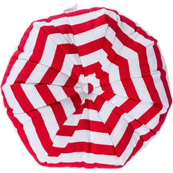 BODENKISSEN rund, rot-weiß gestreift, Ø 40/15 cm